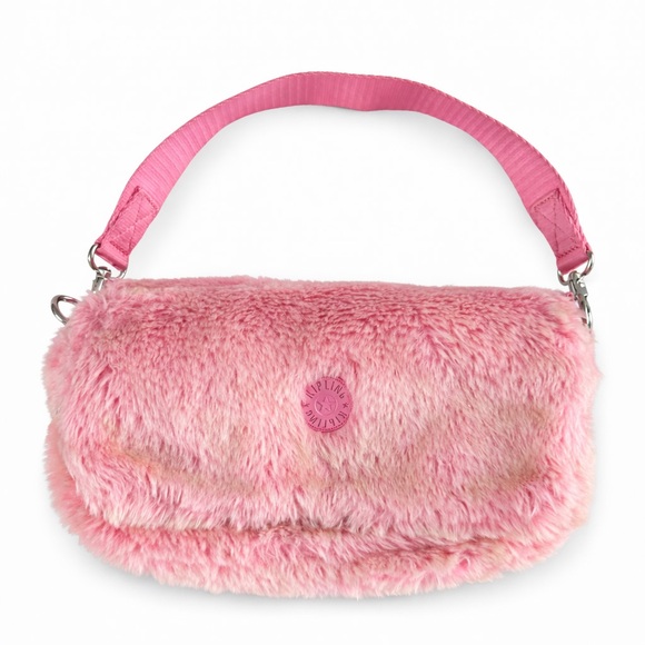 Kipling Handbags - Kipling Aras Furry Shoulder Bag Pink Y2K Barbiecore Faux Fur
